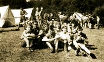 Rahela Perisic camping with Zionist youth in Slovenia